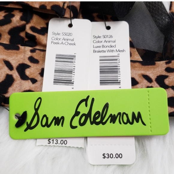 Sam Edelman | Leopard Print Mesh Lingerie Set - Picture 6 of 6